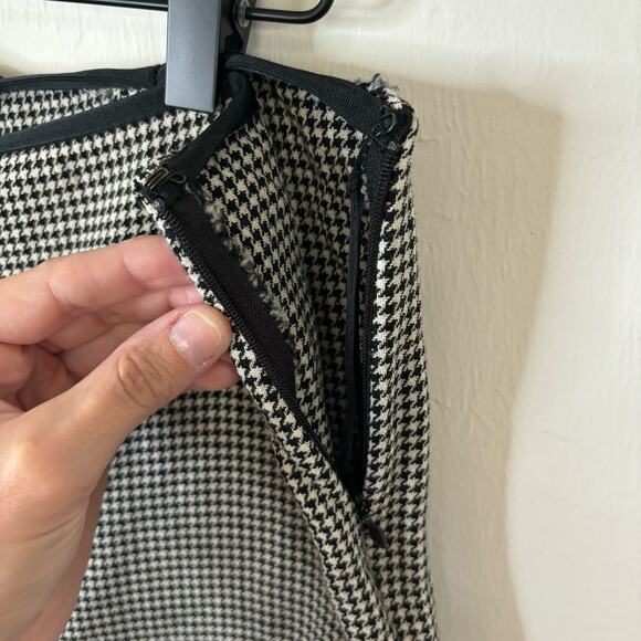 Ralph Lauren Black Label Houndstooth Wool Stretch Skinny Ankle Pants - Size 8 - Picture 7 of 11